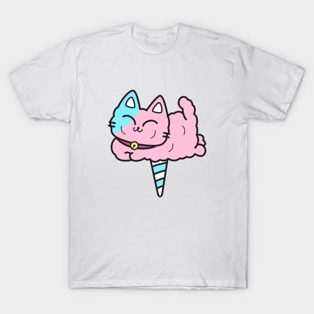 Cotton Kitty Puff T-Shirt by plattercats